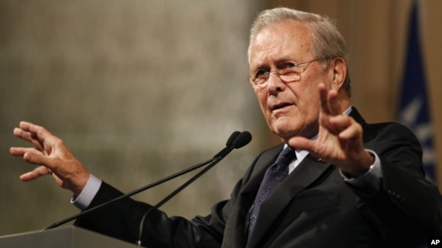 Rumsfeld practicó lucha libre durante su adolescencia y en sus años en la Armada.
