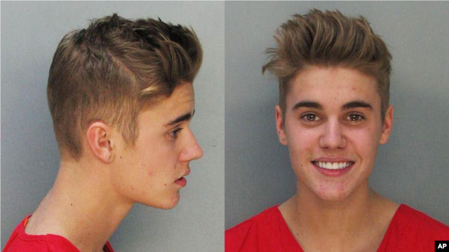 El cantante Justin Bieber ha estado en los titulares en las últimas semanas por una serie de escándalos. Estas son las fotos proporcionadas por la policía.