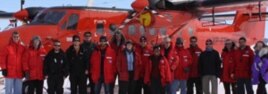 The international expedition Robin Bell (extreme right) helped to lead.