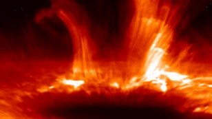 Image from joint NASA-Japan Aerospace Exploration Agency’s Hinode mission shows lower regions of sun’s atmosphere. (Photo: NASA&amp;JAXA/Inode)