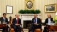Predsednik Barak Obama i burmanski predsednik Tein Sein na sastanku u Beloj kući