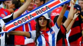A fan displays her allegiance before a 2014 World Cup game against Greece. (FILE PHOTO)