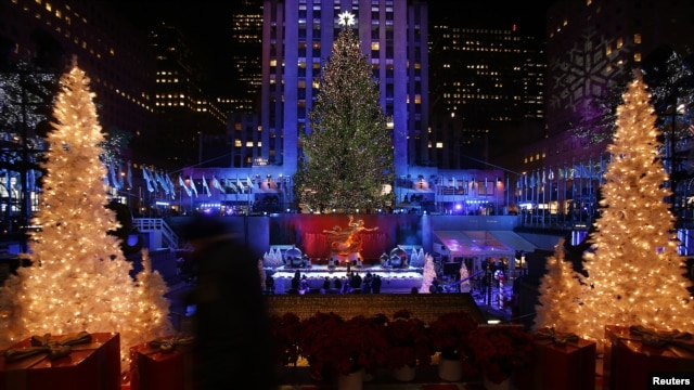 Cây Giáng Sinh tại Trung tâm Rockfeller ở New York.