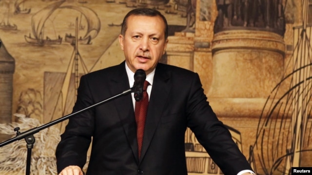 Turkey's Prime Minister Recep Tayyip Erdogan addresses during the Turkey Investment Advisory Council Meeting in Istanbul, May 11, 2012. 