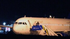 Syrian passenger plane that was forced by Turkish jets to land at Esenboga airport in Ankara, Turkey, Oct. 10, 2012