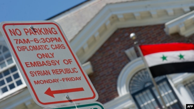 A view of the Syrian Embassy in Washington, DC.