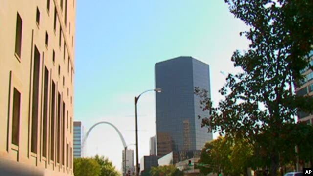 The Gateway Arch is  the towering focal point of the St. Louis, Missouri skyline.