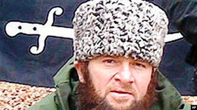 In this screen shot taken in Moscow, a computer screen shows an undated photo of a man identified as Chechen separatist leader Doku Umarov posted on the Kavkazcenter.com site, (File)