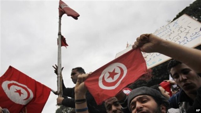 Protesters during the Tunisia riots (file photo)