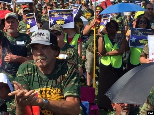 FILE - Thousands of the United Mine Worker's union 73,000 members attended a rally on the Washington Mall, attempting to get the attention of Congress.