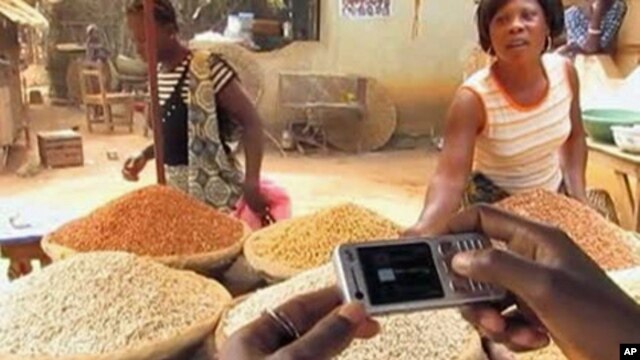 Developing world farmers receive tips on improving crop yields by watching how-to videos on their mobile phones.