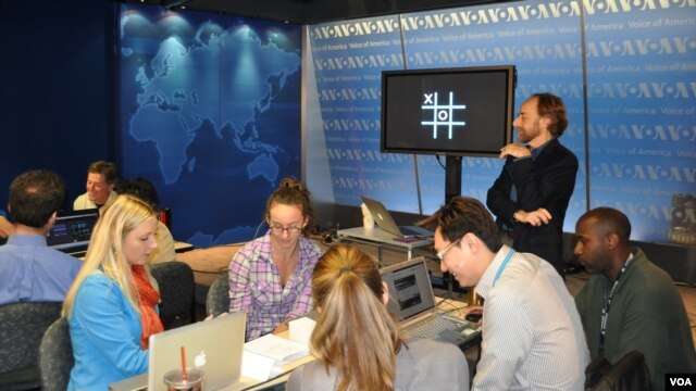 Participants of VOA's Game Jam session discussed how games are used as tools to facilitate intercultural dialogue.