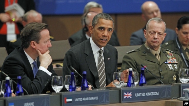 President Barack Obama speaks at the start of the International Security Assistance Force (ISAF) meeting on Afghanistan at the NATO Summit in Chicago, May 21, 2012.