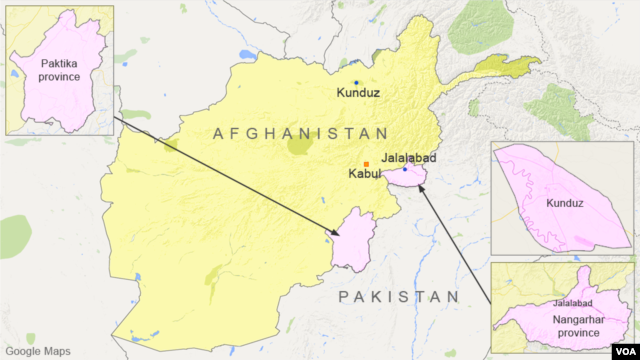 Taliban insurgents have taken parts of the northern Afghan city of Kunduz, while the provinces of Nangarhar and Paktika suffered attacks from the Islamic State over the weekend.