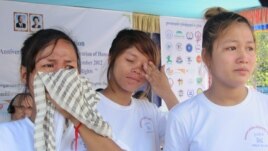 Three women who were injured in a shooting at a garment worker strike earlier last year say they have not received justice from the court and are demanding action, file photo.