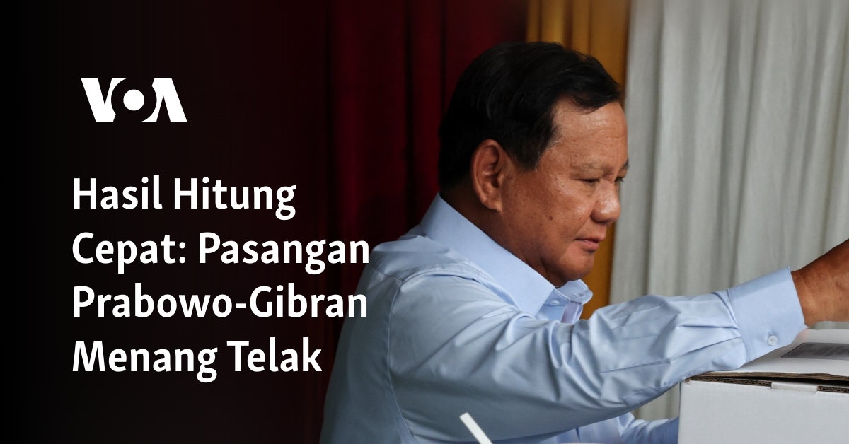 Hasil Hitung Cepat Pasangan Prabowo Gibran Menang Telak