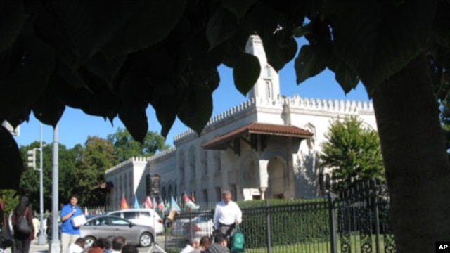 Eid festivities like here at the Islamic Center of Washington have been scaled back this year, 11 Sep 2010