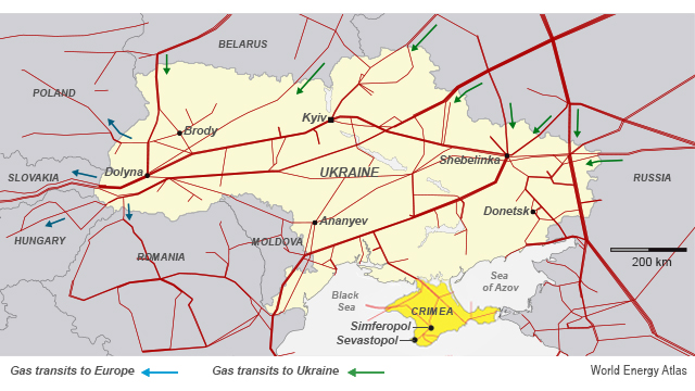 Ukraine gas pipelines