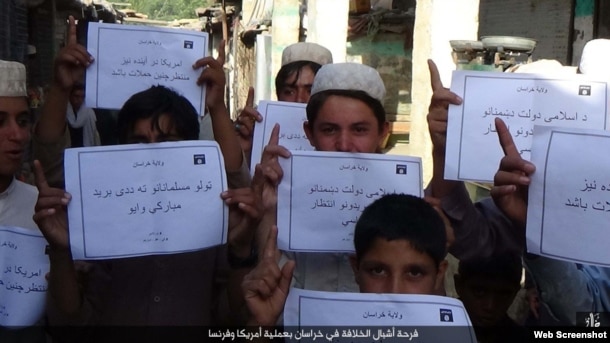 IS social media distributed photos in several languages of children holding placards in Islamic State territories offering "congratulations" on the deaths of Americans, apparently in reference to the Orlando mass shooting on June 12, 2016.