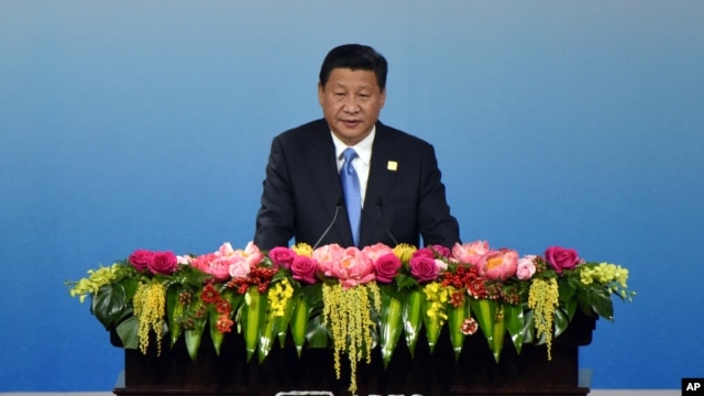 Chủ tịch Trung Quốc Tập Cận Bình đọc diễn văn khai mạc Hội nghị Thượng đỉnh APEC tại Bắc Kinh, ngày 9/11/2014.