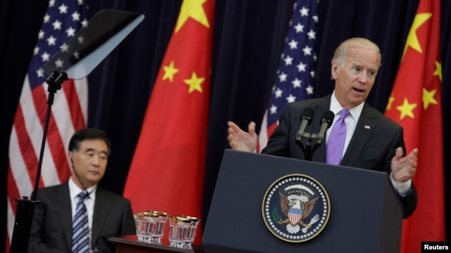 Phó Tổng thống Mỹ Joe Biden phát biểu tại cuộc Đối thoại Chiến lược và Kinh tế Mỹ-Trung tại Bộ Ngoại giao Hoa Kỳ ở Washington, ngày 10/7/2013.