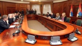 Premijer Srbije Ivica Dačić razgovara sa ambasadorima zemalja "Kvinte" - Velike Britanije, Francuske, Nemačke, Italije i SAD