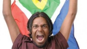 Dhaveshan Govender, a master at satirizing Indian South Africans’ obsession with Manchester United  (Courtesy D. Govender)
