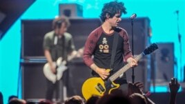 Green Day performing in Las Vegas, Nevada