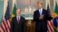 El ministro de Relaciones Exteriores, Antonio de Aguiar Patriota (izq.), se reunió este lunes con el secretario de Estado de EE.UU., John Kerry.