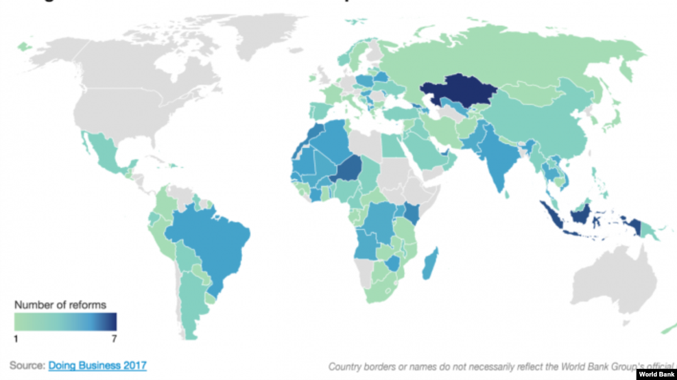 گزارش بانک جهانی در مورد محیط تجارت و سرمایه گذاری در ۱۹۰ اقتصاد جهان 