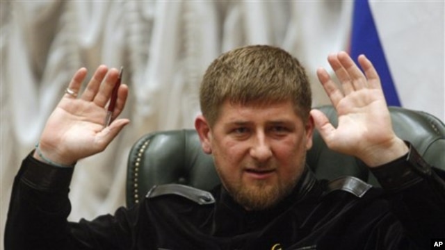Chechnya regional leader Ramzan Kadyrov speaks during a news conference in Grozny, March 7, 2011