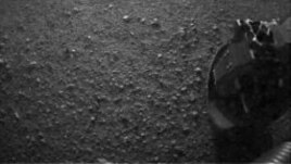 This is one of the first images taken by NASA's Curiosity rover, which landed on Mars late Sunday, August 5, 2012. (Photo: NASA/JPL - caltech)