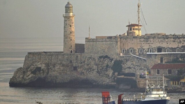 US cargo ship "Ana Cecilia" arrives at the Havana Bay, Cuba, early July 13, 2012. 