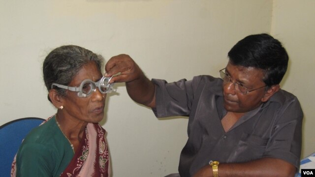 Ms. Mathai's non-profit company, So Other May See or SOMS for short, supplies eye care and new eye glasses for people in Sri Lanka who cannot afford either. (Courtesy SOMS)