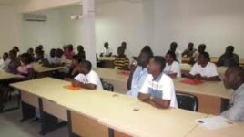 Students attend class at the African Institute for Mathematical Sciences in Mbour, Senegal.