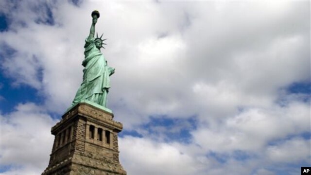 美国的自由女神像，拥有民主自由价值观的美国被某些中国人看作境外势力之首。