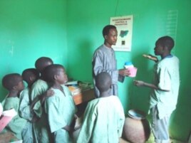 A pupil is treated for schistosomiasis in Fur Furi in Bungudu local government area