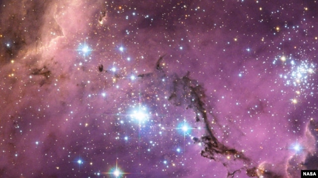 The Large Magellanic Cloud, a satellite galaxy of the Milky Way, floats in space, in a long and slow dance around our galaxy.