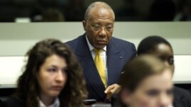 Former Liberian President Charles Taylor listens to the judge at the opening of the sentencing judgement hearing at the court in Leidschendam, near The Hague, May 30, 2012. 