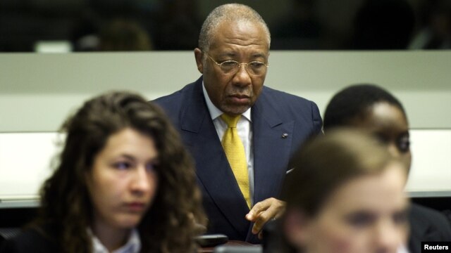 Former Liberian President Charles Taylor listens to the judge at the opening of the sentencing judgement hearing at the court in Leidschendam, near The Hague, May 30, 2012. 