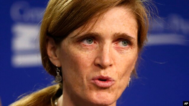 Ðại sứ Mỹ tại Liên Hiệp Quốc Samantha Power.