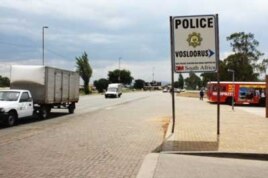 The entrance to the Vosloorus police station, scene of lesbian protests against local officers who are alleged to be anti-gay