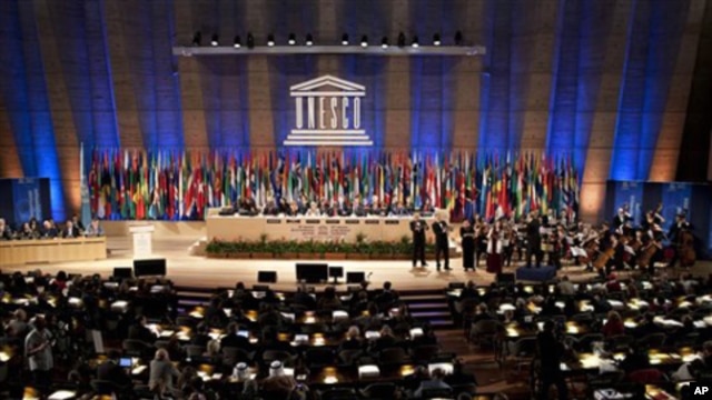 UNESCO's 36th General Conference, in Paris, Tuesday Oct. 25, 2011.