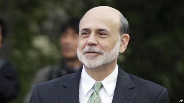 Federal Reserve Chairman Ben Bernanke walks outside of the Jackson Hole Economic Symposium,  Aug. 31, 2012, at Grand Teton National Park near Jackson Hole, Wyo.