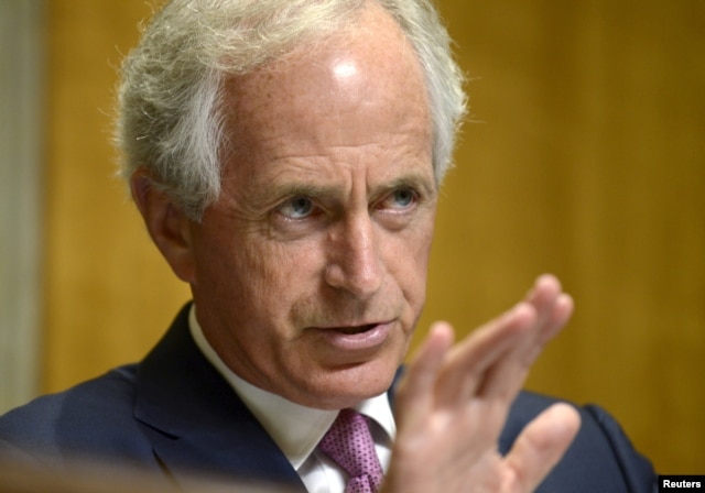 FILE - Senator Bob Corker, chairman of the Senate Foreign Relations Committee.