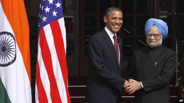 Tổng thống Hoa Kỳ Barack Obama và Thủ tướng Ấn Ðộ Manmohan Singh.