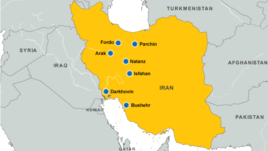 Nuclear facilities and sites in Iran.