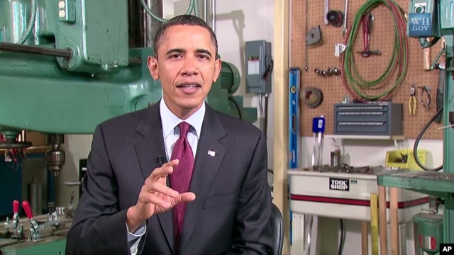 President Barack Obama delivers his weekly address, Jan 29, 2011
