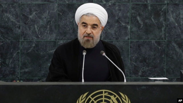 Tổng thống Iran Hassan Rouhani phát biểu trước Ðại hội đồng Liên Hiệp Quốc, ngày 24/9/2013.