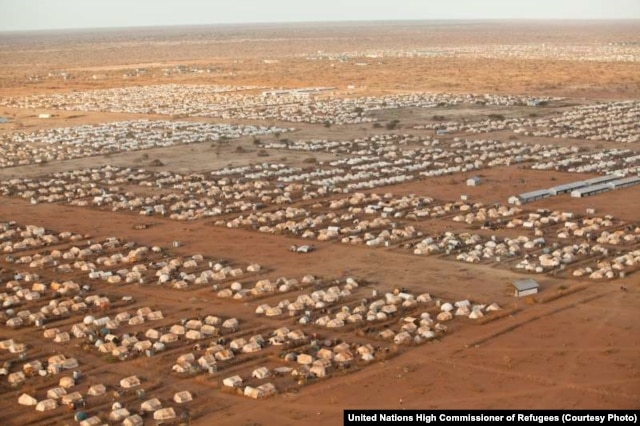 FILE - An image of the world's largest refugee camp, Dadaab, in northeastern Kenya. Photo taken in 2012.